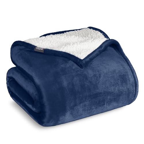 Bare Home Sherpa Fleece Blanket - Full/Queen Size - Blanket for Bed, Sofa, and Couch - Warm...