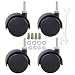 DICASAL 2" Shelving Caster, Swivel Stem Caster Wheel with 1/4" - 20 x 1" Thread Stem for Small Shelf and Furniture Pack of 4 (No Brakes)