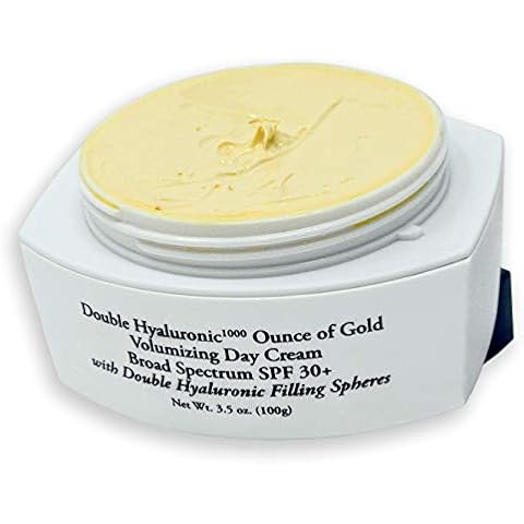 Signature Club A 3.5 oz. Double Hyaluronic 1000 'Ounce of Gold' Volumizing Day Cream Broad Spectrum SPF 30+ with Double Hyaluronic Filling Spheres Cover