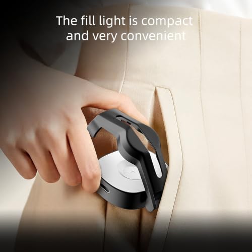 Image of Fill Light for Insta360 Luna Ultra Camera - 180 Adjustable, Type-C Rechargeable, Plug-and-Play, Foldable Design for Enhanced Skin Tone in Professional Photos