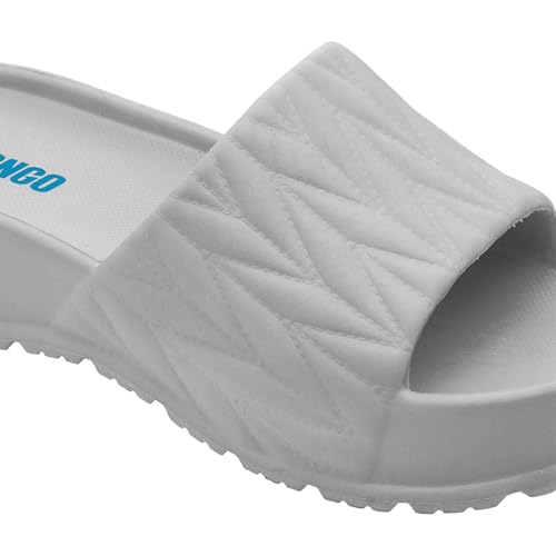 Image of DEBONGO Textured Comfortable Slider for Women | EVA Open Toe Sliders with Textured Upper and Cushioned Sole | Easy Slip-On Sandals for Relaxed Styling and Movement