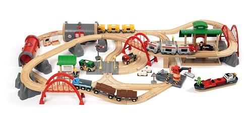 BRIO World Straßen & Schienen Bahn Set Deluxe - Spielzeug ab 3 Jahre – Ansicht 3