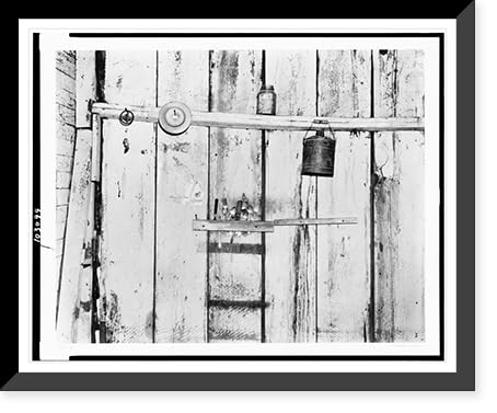 Historic Framed Print, Kitchen wall, Alabama farmstead.Walker Evans., 17-7/8