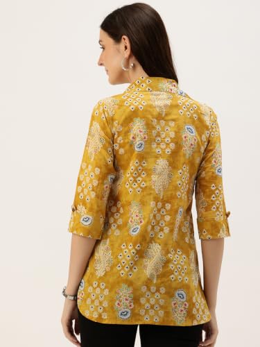 Image of feranoid Classic Collared Cotton Shirt with 3 /4 Sleeve for a Timeless Casual Look