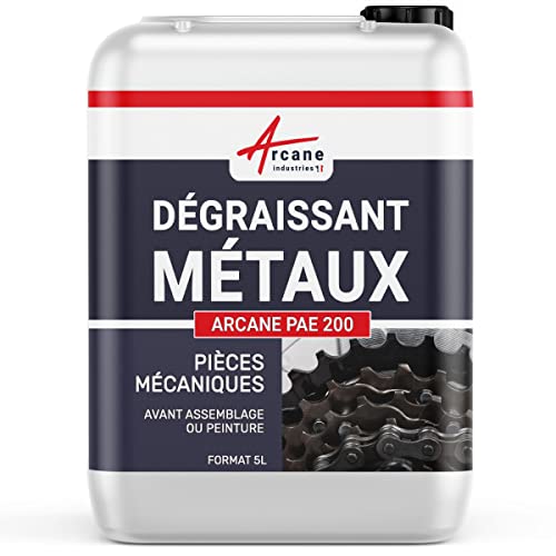 Nettoyage métaux, alu, aluminium, dégraissant, chaine, velo, moto, auto, remplace le trichlo ethylène - 5 L - ARCANE INDUSTRIES