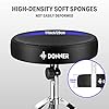 Donner DED-80 Electric Drum Kit, Electronic Drum Sets for Beginner with 4 Quiet Mesh Drum Pads & Drum Throne Set, Padded Seat Height Adjustable Drum Stools, 5A Drumsticks Included #5