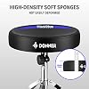 Donner BackBeat Electric Drum Set with High-Tech 7-inch Touchscreen and Donner Drum Throne Set with Padded Seat Height Adjustable Drum Stools