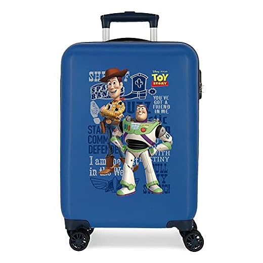 Disney You´Ve Got A Friend In Me Maleta de Cabina Azul 38x55x20 cms Rígida ABS Cierre de combinación Lateral 34L 2,7 kgs 4 Ruedas Dobles Equipaje de Mano