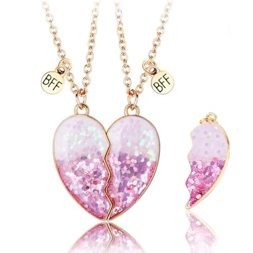 AFCJLTO Collana BFF per 2, 2 Pz Collana Cuore Spezzato
