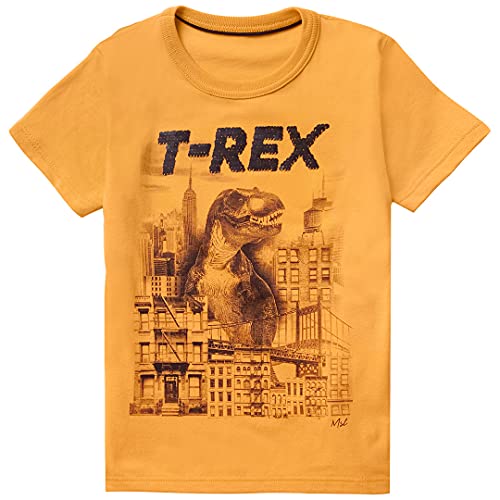 Camiseta em meia malha, Marisol, meninos, Laranja, 6
