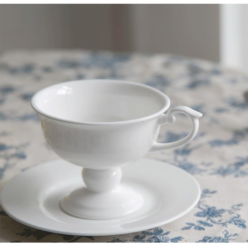 Porcelana kostna kubek do kawy ręcznie robiony ceramiczny kielich filiżanka do espresso i spodek zestawy popołudniowe kubki do herbaty filiżanka do kawy