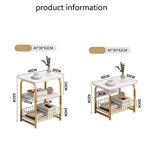 Mesa auxiliar de metal con estantes de 2 a 4 niveles modelo A1 para dormitorio 3