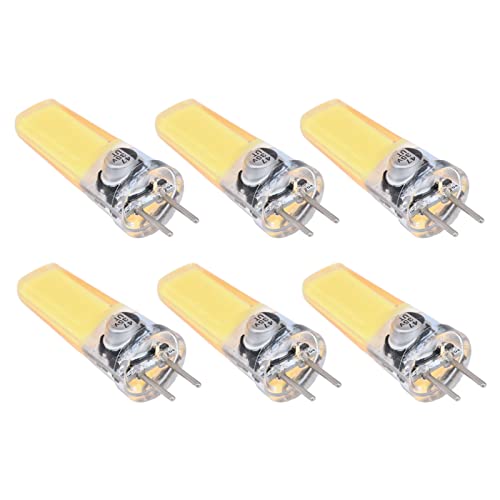 Gavigain 6 Pack GY6.35 Bombilla Led JC Bi Pin Base Bombillas 5W Equivalente a 50W Bombilla Halógena Regulable para Iluminación de Paisaje para Luces de Césped, Luces Puck, Iluminación Bajo Armario, Lá