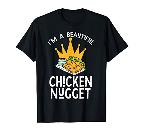 Fast Food Nuggets Donne Ragazze Regalo Crocchette Di Pollo Maglietta