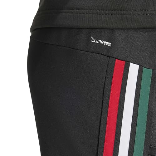 adidas Men's Workout Essentials All-Set 3-Stripes Knit Pant, Black/Team Dark Green/White/Better Scarlet, S – Ansicht 5