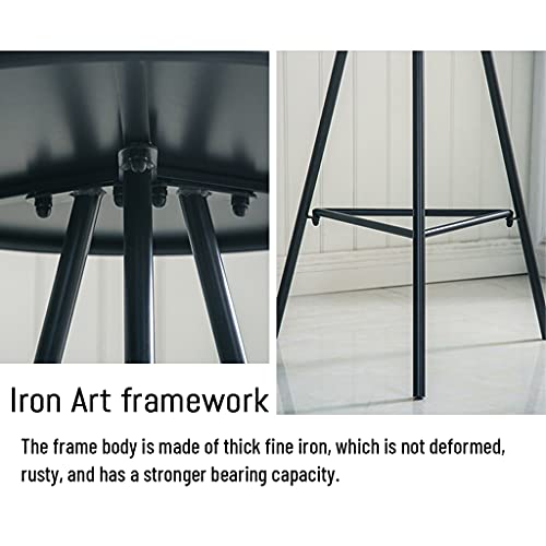 Round Metal Coffee Table, 23.6"/60Cm Iron Top, 41.3"/105Cm Height, For Home, Cafe, Office, Fashion/Minimalist Style, Golden/White/Black #TOP5