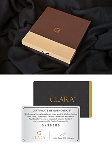 Clara 925 Sterling Silver Solitaire Green Necklace Jewellery Set With Earrings | Rhodium Plated, Swiss Zirconia stone | Gift for Women and Girls - Image 6