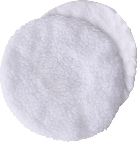 cartrend Polierhauben-Set 150mm Zubehörset für Poliermaschinen mit 150 mm Polierteller, Polierpads aus 1x Webpelz 1x Frottee zum Auftragen und Auspolieren, zweiteiliges Set, waschbar, weiß cartrend Polierhauben-Set 150mm Zubehörset für Poliermaschinen mit 150 mm Polierteller, Polierpads aus 1x Webpelz 1x Frottee zum Auftragen und Auspolieren, zweiteiliges Set, waschbar, weiß