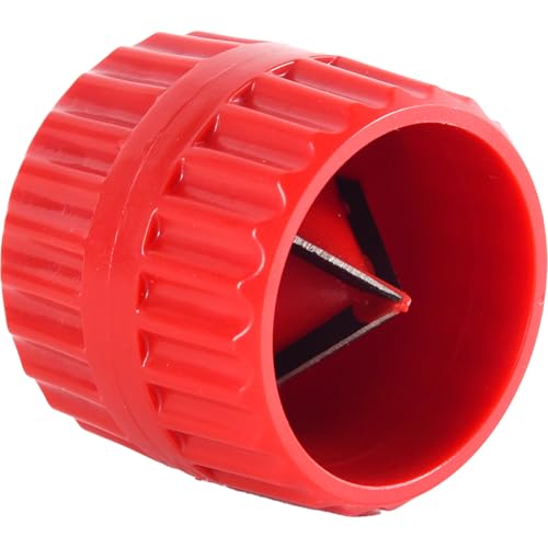Pipe Deburring Tool,Deburring Tool for Copper Pipe,External Deburrer Tool Tubing Chamfer Tool,Universal Pipe Reamer 4mm-38 mm(0.12in-1.5in),for Plastic,Copper Pipes,PVC Pipes or Other Hoses(Red)