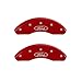 MGP 10199FFRDRD Caliper Covers-Red, Front Only: Oval Logo / Ford