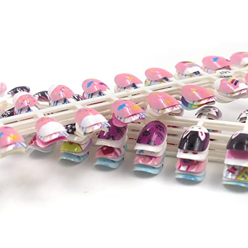 Luckforever 288Pc Kids Press On Nails Short Round Square Animal Star Flower Rainbow Design Painted Fake Nails Tips Artificial Fingernails For Kids Girls. #TOP4