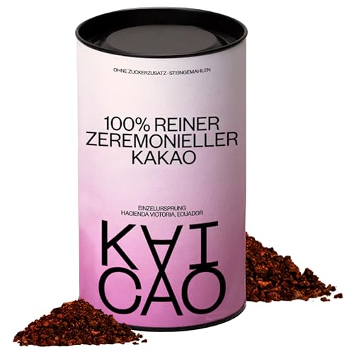 KAICAO Zeremonieller Kakao – 100% Kakao ohne Zucker, Vegan & Glutenfrei– Rohkakao, Zerkleinert aus Kakaomasse – Hacienda Limón, Ecuador – 200g
