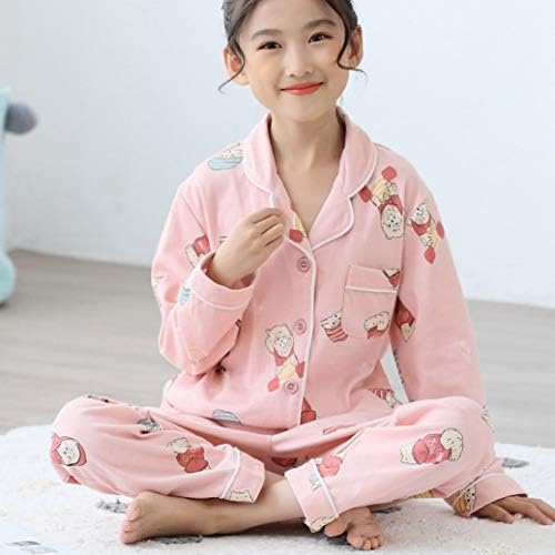 Amazon Co Jp パジャマ ガールズ 女の子 部屋着 長袖 中学生 小学生 綿 上下セット 薄手 柔らか 吸汗 通気 肌に優しい ゆったり 敏感肌 キッズ 子供 女児 春秋向き 110cm 150cm 寝巻き ナイトウェア ピンク ファッション