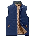 Genérico Chalecos De Plumas Hombre, Chaleco Hombre Casual Sin Manga Casual Ligero Cálido Chaqueta Invierno Cuello Alto Casual Acolchados Cazadora con Bolsillos Y Cremallera Al Aire Libre De Ocio