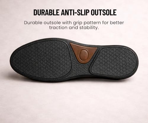 Image of Kraasa Men's Jutis Ethnic Casuals, Slip-on Closure, Stylish Loafers | Perfect for Formal Wear, Business and Parties