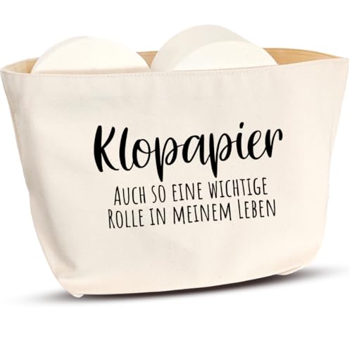 COZYINT® Toilettenpapier Aufbewahrung [Baumwolle] Korb Klorollenaufbewahrung | Klopapier Aufbewahrung für Bad Organizer - WC Papier Aufbewahrung Deko | Toilettenpapierhalter | Badezimmer Dekoration