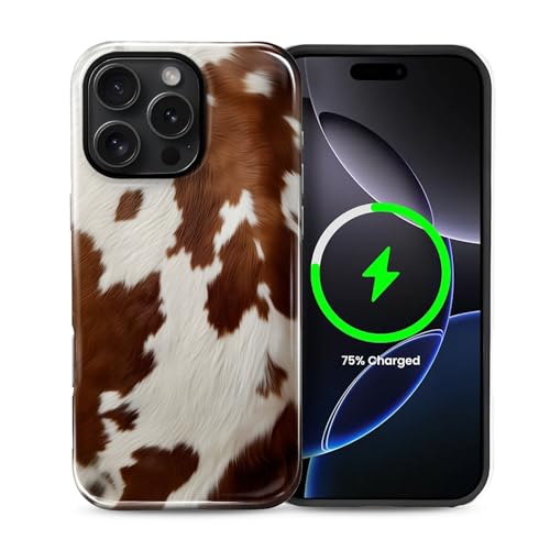 Coque magnétique iPhone 16 Pro motif piebald hybride haute qualité