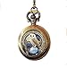 Produktbild Steampunk Keltische Wicca Eule Taschenuhr Halskette Vintage Charm Schmuck Glas Foto Schmuck