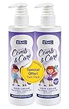 Hair Detangler by Dr. Fischer | Cream Leave-In for Children | Rich in Rosemary Oil and Vitamin B5| For an Easy-To-Comb Hair | 22 fl.oz. - Twin Pack|