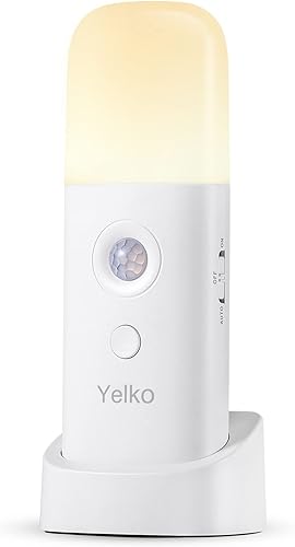 Miniatura 14 de YELKO Luz Nocturna con Sensor de Movimiento, Luces Nocturnas Recargables de 2000mAh Alimentadas por Batería, Luces Nocturnas Regulables Portátiles