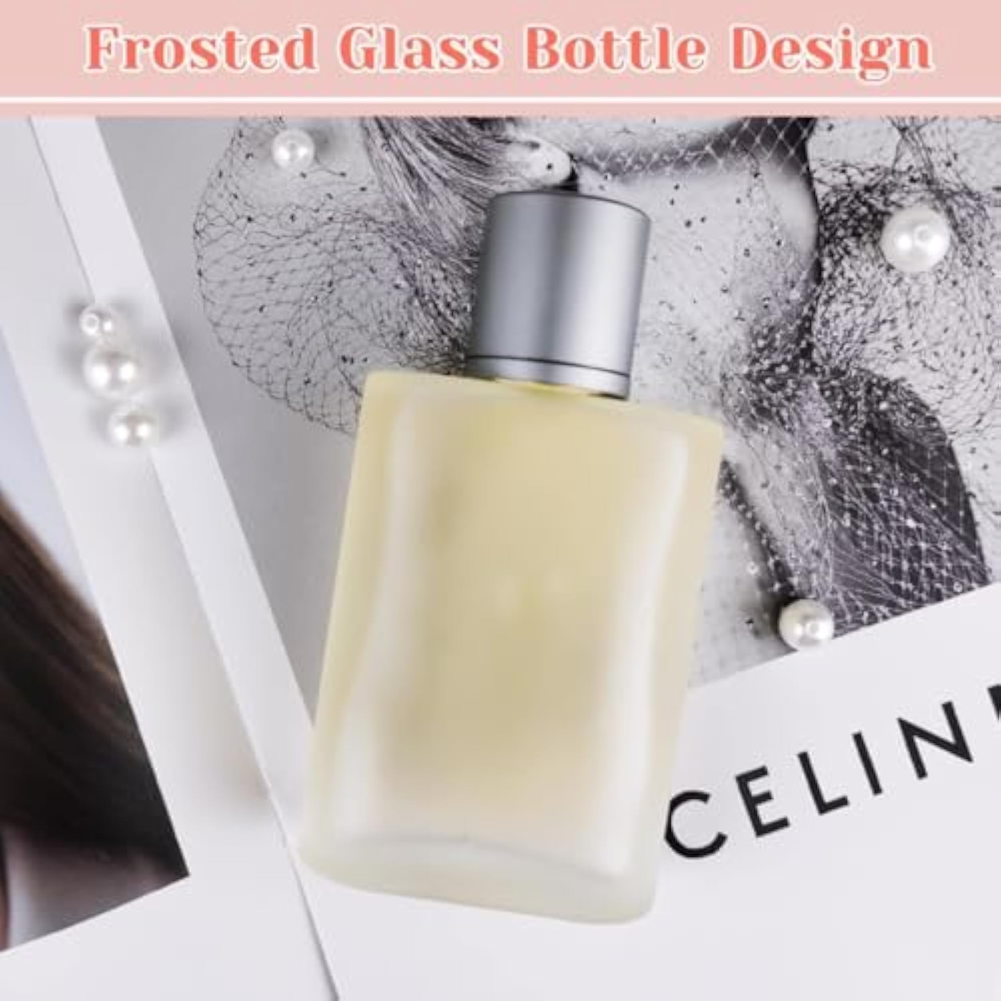 4Pcs 50ml Clear Glass Perfume Atomiser Spray Bottles Set
