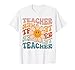 Retro Teacher Daisy Colorful - Elementary School Teacher T-Shirt