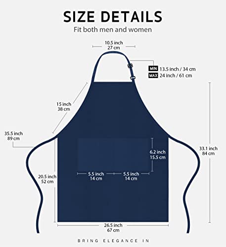 Image of Syntus Apron for Men Women, Adjustable Cooking Kitchen Chef Aprons with 2 Pockets