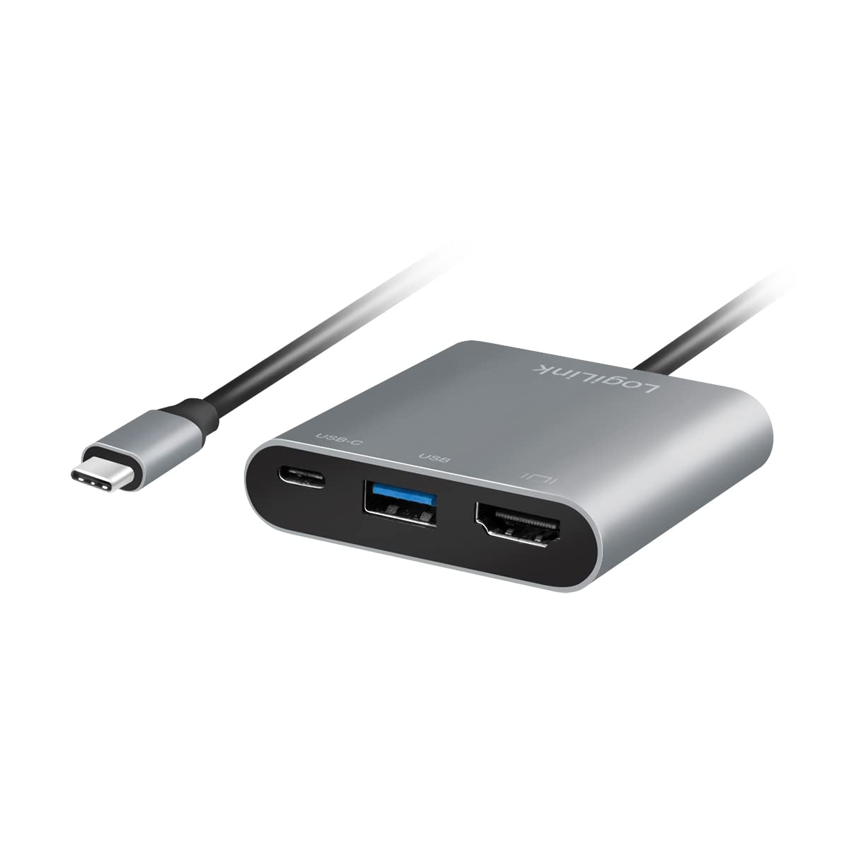 Logilink Adaptateur USB 3.2 Gen1 Type-C vers HDMI et USB 4K PD (Power Delivery) 0,15 m