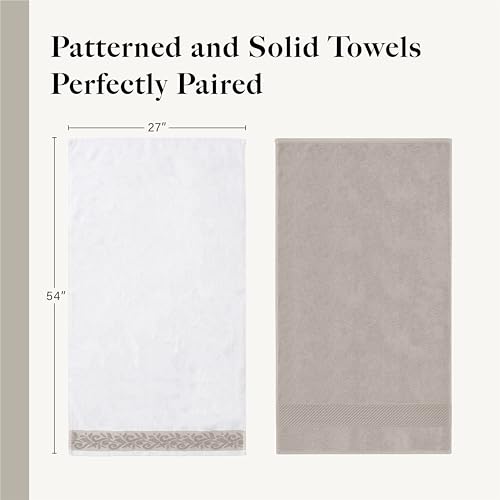 Modern Threads 600 GSM 6-Piece Towel Set with Filgree Jacquard Border Taupe by Modern Threads - Image 2
