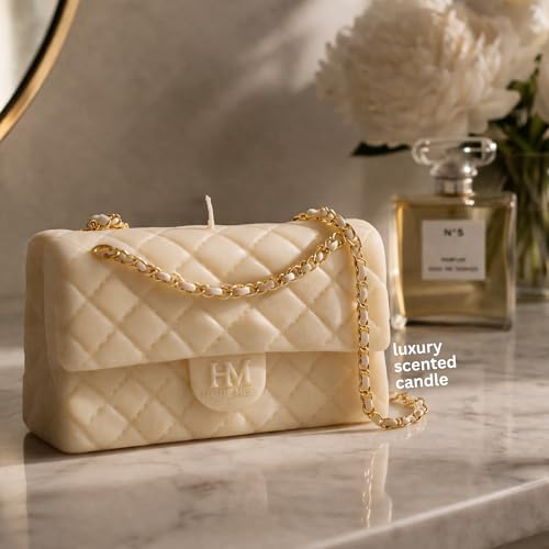 Image of Handbag Candle in GiftBox - Haute Mess - Designer Gifts for Women - High End Luxury Candles for Women - Gift for Girlfriend - Luxury Gifts for Mom - Classy Bridal Shower Gift - Purse Candle