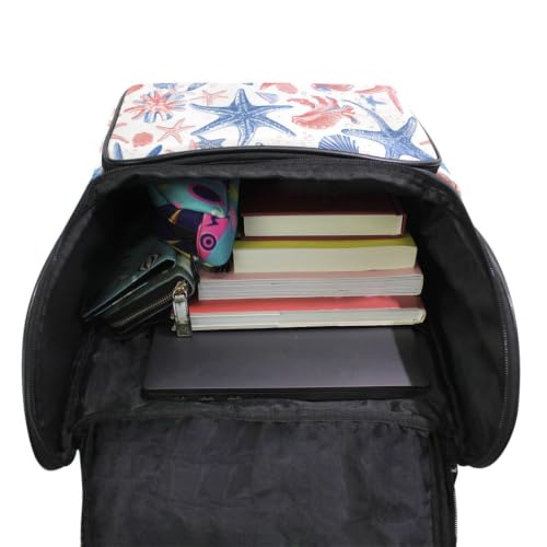 Sac à dos étudiant étoile de mer de dessin animé à grande capacité