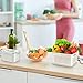 ODOMU 8 PS Fruit Storage Container for Fridge, Plastic Fruit Containers for Fridge with Removable Colander, Container for Fruit Berry Salad Lettuce, BPA Free Kitchen Refrigerator Organizers