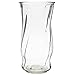 Royal Imports Flower Rose Bunch Glass Vase Decorative Centerpiece for Home or Wedding (Fits Dozen Roses) - Optic-Swirl Style - 9.5" Tall, 4.5" Opening, Clear
