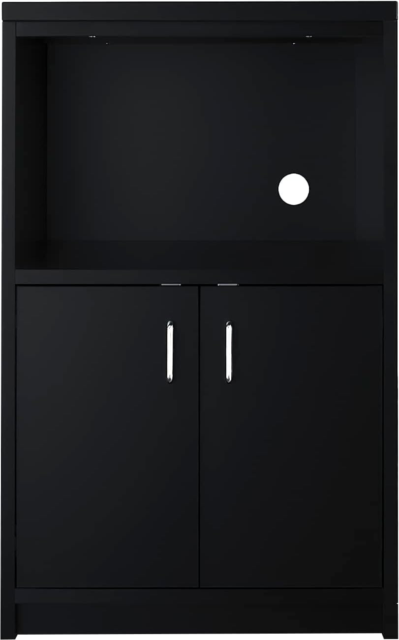 Summit Appliance CWSUITE64G Casework Suite, Black; Beverage Center and Microwave Included; ADA Compliant Height; 5-Piece Set; 2.7 cu.ft. Beverage Center; Versatile Configuration