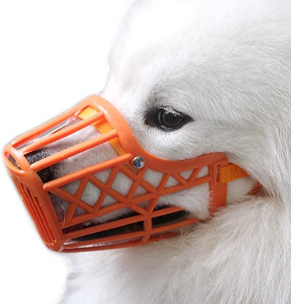 Image of Dog Mouth I Cover Muzzle I Bite Guard with I Adjustable Handy I Strap Collar for Dog I (Muzzle Size-3)