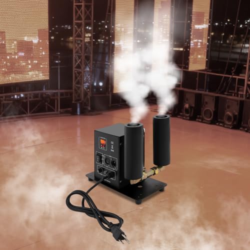 Máquina de humo CO2, máquina de niebla CO2 de doble boquilla de 150 W para fiestas DJ y espectáculos en vivo, nebulizador de chorro de 110 V con chorros ajustables, ideal para DJs, bandas y planificadores de eventos miniatura 2