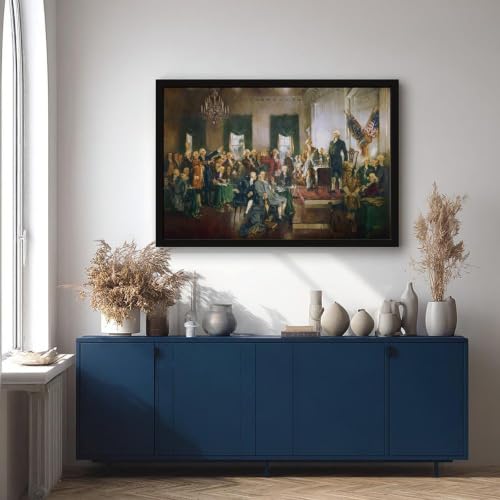 Cadre suspendu Constitution USA impression toile bureau 20cm - 4