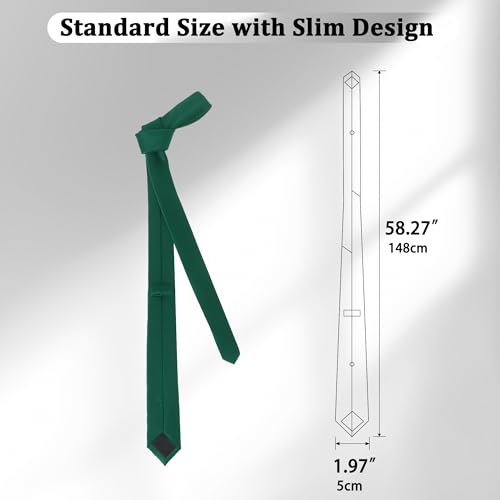Image of Landisun Black Tie Men Women Solid Skinny Ties Slim Ties Satin Tie