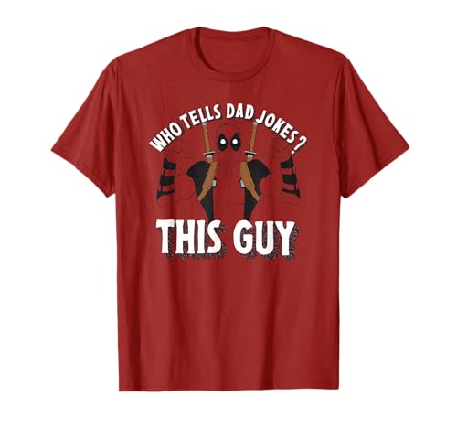 Marvel Deadpool Father's Day Who Tells Dad Jokes? This Guy Camiseta