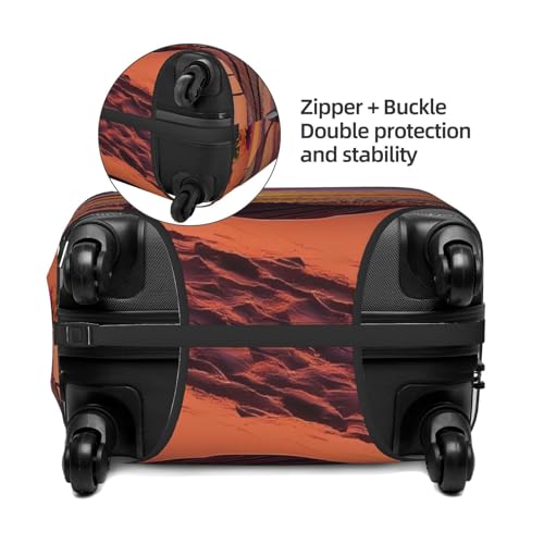 Beach Sunset Hammock Elastic Travel Luggage Cover, Washable Spandex Suitcase Protector, Anti-Scratch Fits 18-32 Inch4